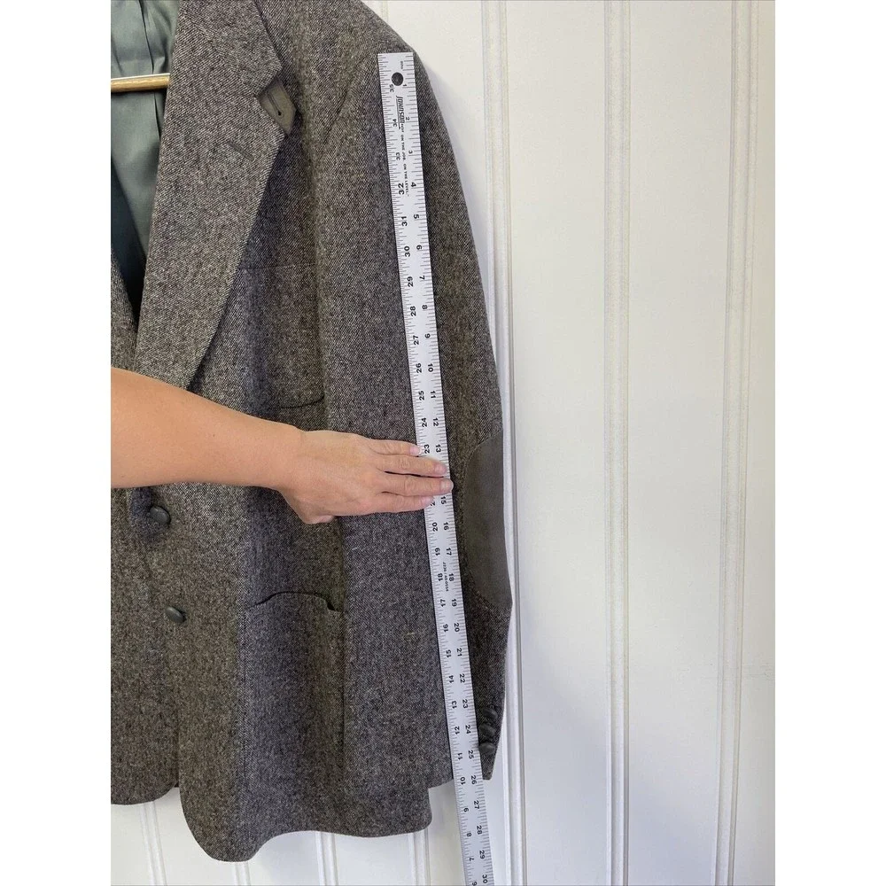 STAFFORD‎ MENS Vintage 42L BROWN 100% VIRGIN WOOL TWEED SPORT COAT BLAZER